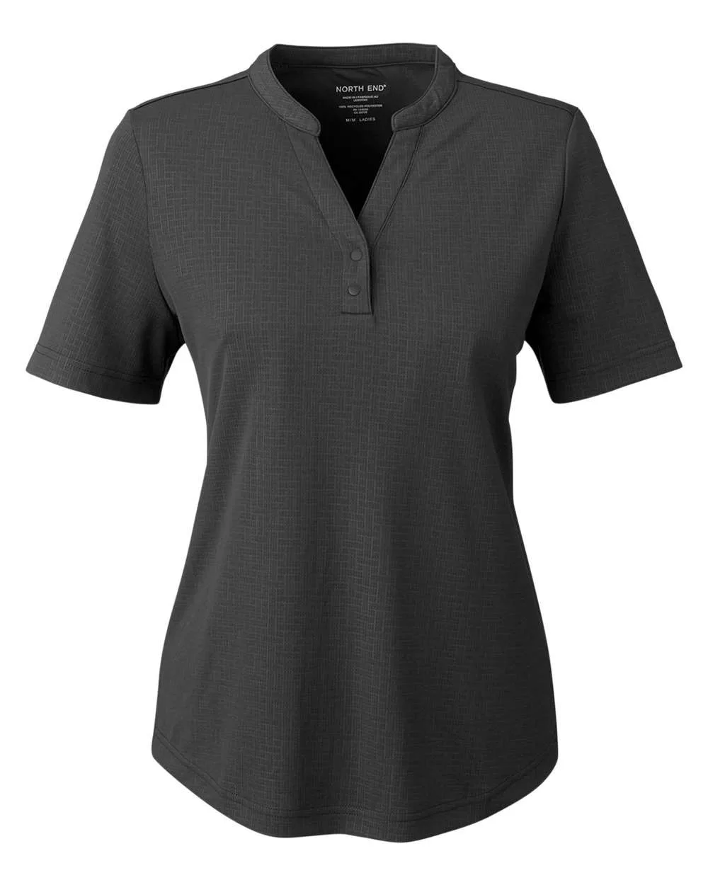 North End NE102W Women's Replay Recycled Polo — blank polo, front view
