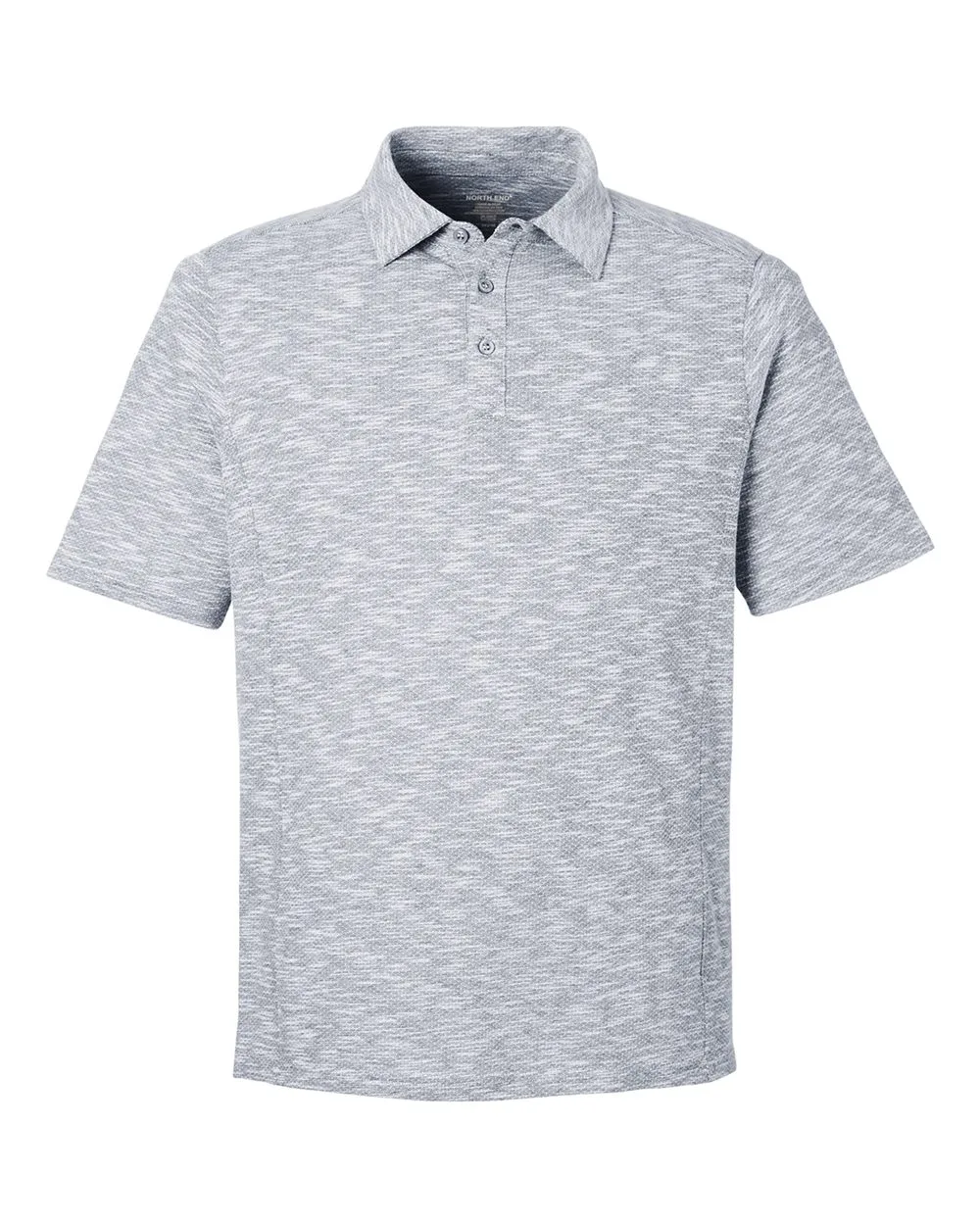 North End NE115 Men's Eclipse Jacquard Polo — blank polo, front view