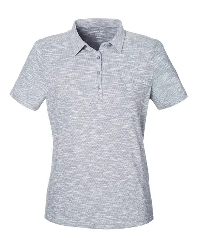 North End NE115W Women's Eclipse Jacquard Polo — blank polo, front view