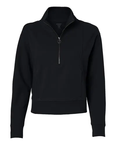 North End NE220W Women's Mantra Half-Zip Ottoman Pullover — blank garment, front view
