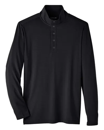 North End NE400 Men's JAQ Stretch Performance Snap-Neck Pullover — blank garment, front view