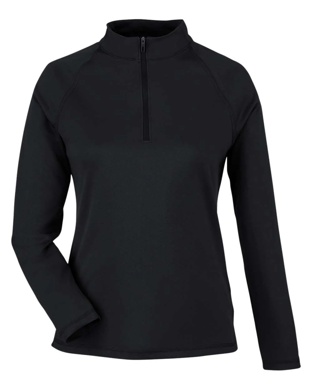 North End NE410W Women's Revive Coolcore® Quarter-Zip Pullover — blank garment, front view