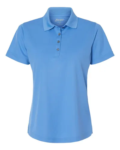 Paragon 104 Women's Saratoga Performance Mini Mesh Polo — blank polo, front view