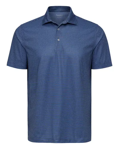 Paragon 155 Men's Aiken Striped Polo — blank polo, front view