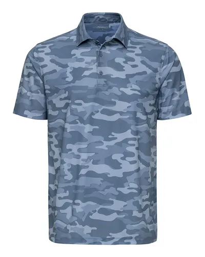 Paragon 170 Men's Newport Camo Polo — blank polo, front view