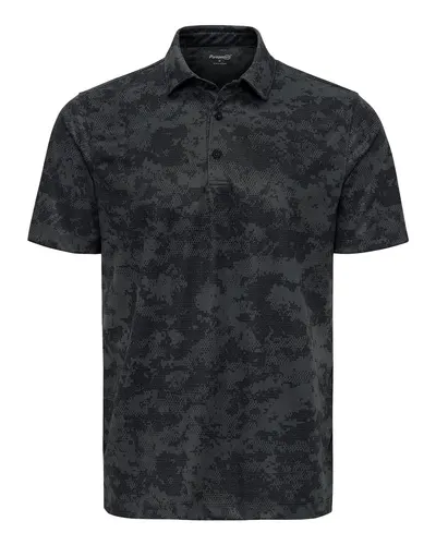 Paragon 171 Men's Monterey Printed Polo — blank polo, front view