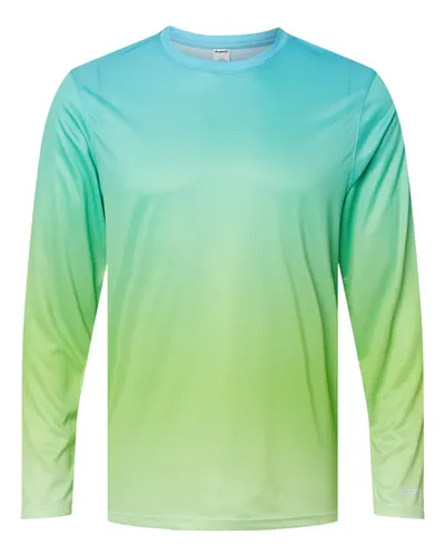 Paragon 225 Unisex Barbados Performance Pin Dot Long Sleeve T-Shirt — blank long sleeve tee, front view