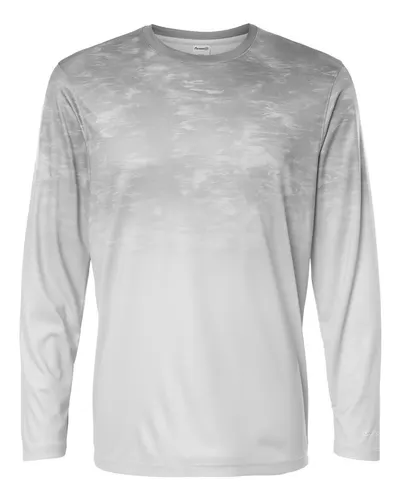 Paragon 229 Unisex Montauk Oceanic Fade Performance Long Sleeve T-Shirt — blank long sleeve tee, front view