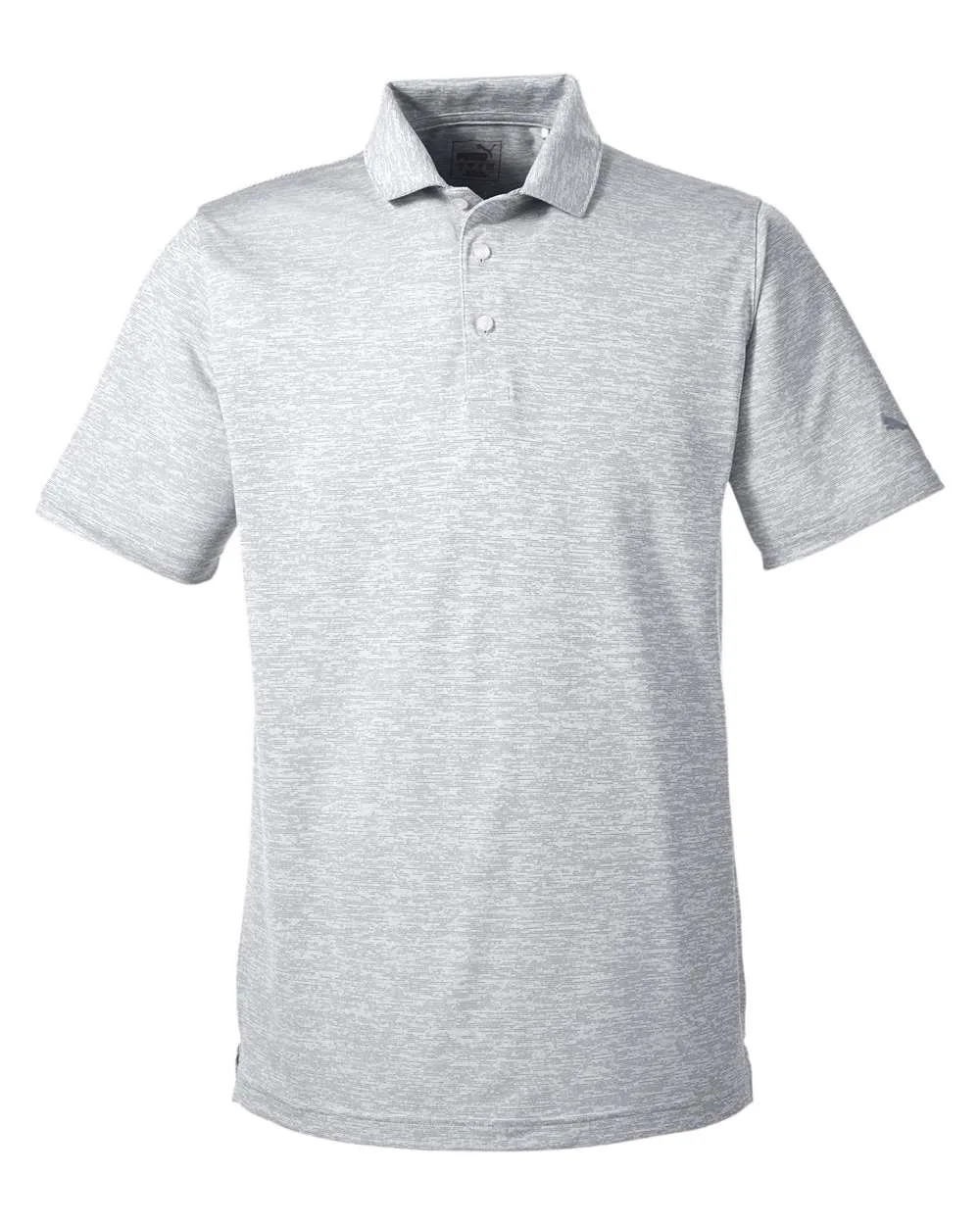 Puma Golf 596801 Men's Icon Heather Polo — blank polo, front view