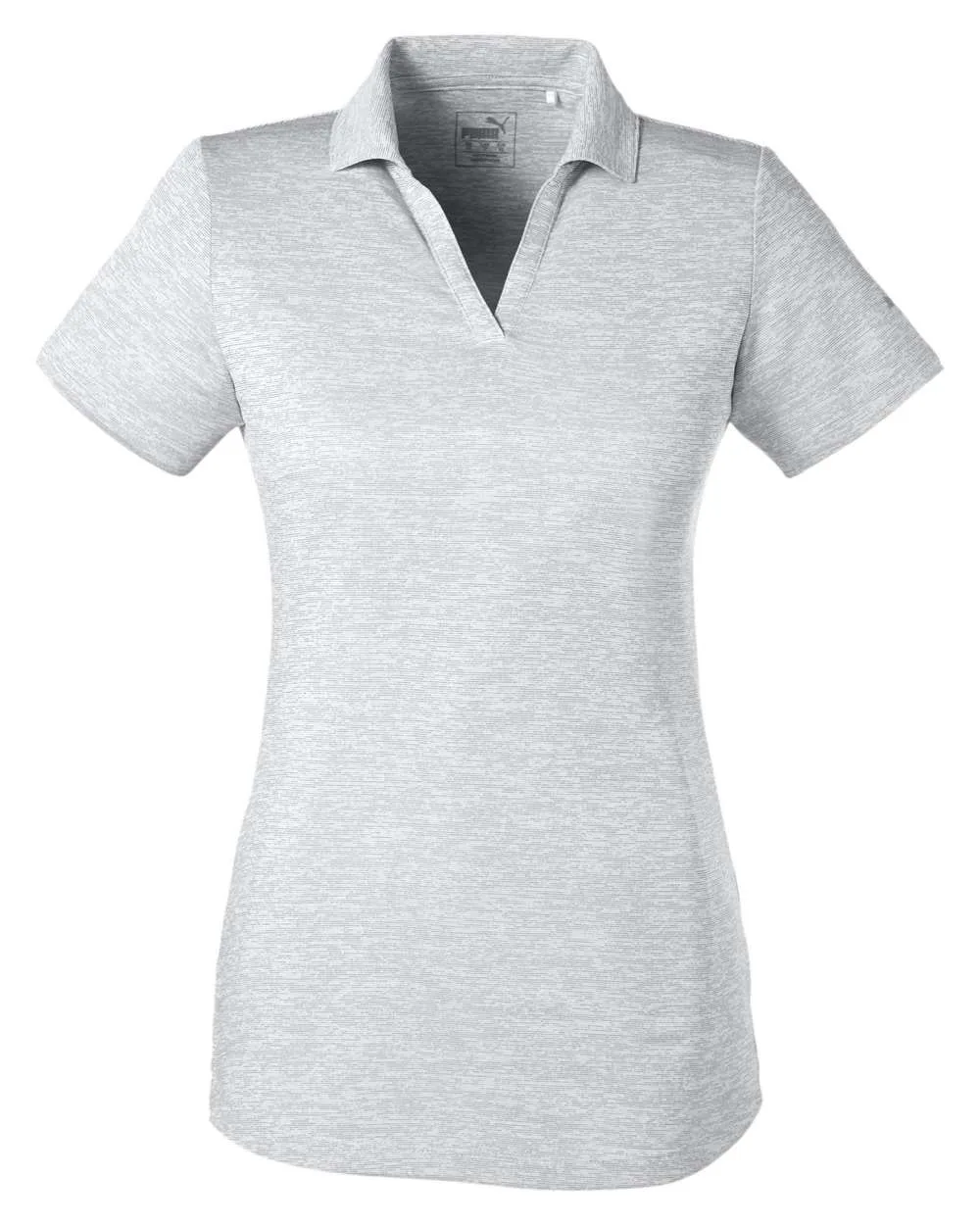 Puma Golf 596802 Women's Icon Heather Polo — blank polo, front view