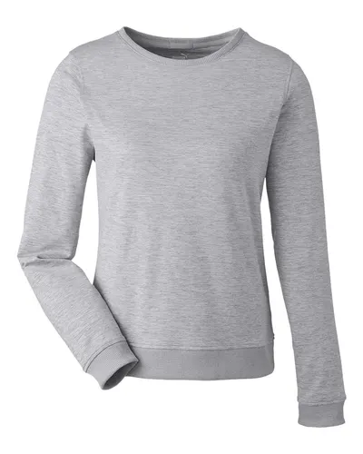 Puma Golf 599267 Women's Cloudspun Crewneck Sweatshirt — blank crewneck sweatshirt, front view