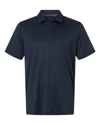 Puma Golf 631057 Men's Icon Heather Polo 2.0 — blank polo, front view