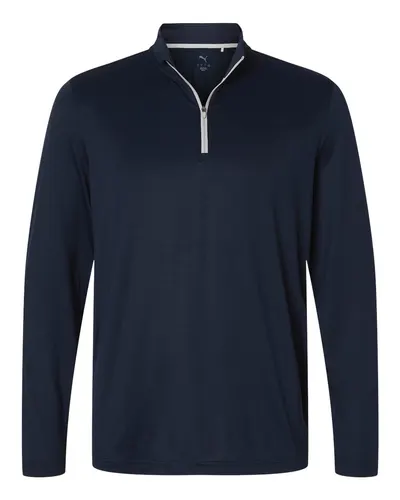 Puma Golf 631059 Men's Icon 2.0 Quarter-Zip — blank garment, front view