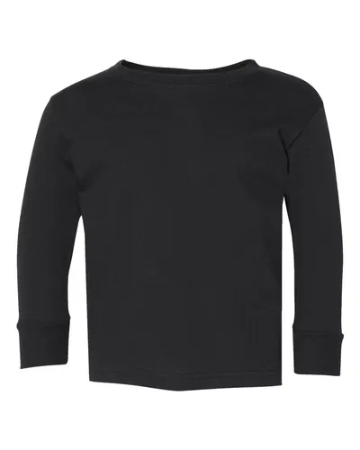 Rabbit Skins 3302 Toddler Fine Jersey Long Sleeve Tee — blank long sleeve tee, front view