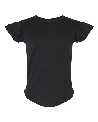 Rabbit Skins 3339 Toddler Flutter Sleeve Tee — blank t-shirt, front view