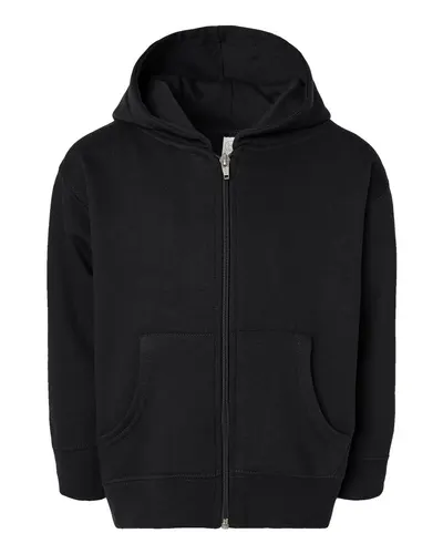 Rabbit Skins 3346 Toddler Full-Zip Fleece Hoodie Sweatshirt — blank hooded sweatshirt, front view