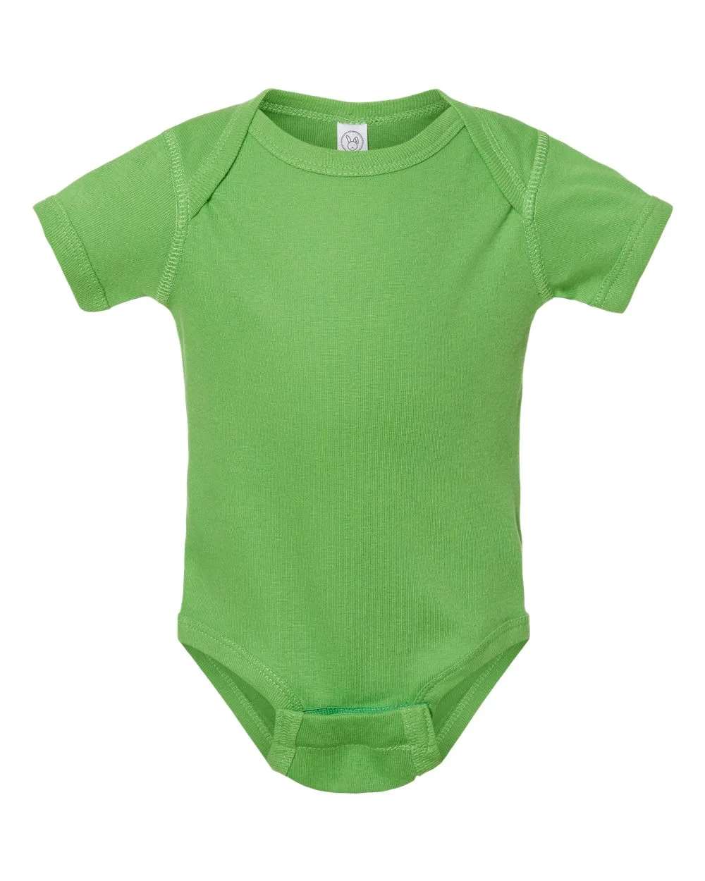 Rabbit Skins 4400 Infant Baby Rib Bodysuit — blank garment, front view