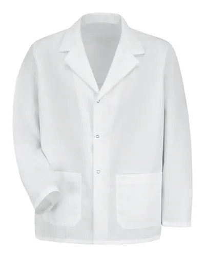 Red Kap KP16 Unisex Specialized Lapel Counter Coat — blank jacket, front view