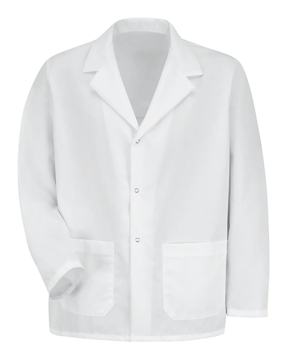 Red Kap KP16 Unisex Specialized Lapel Counter Coat — blank jacket, front view