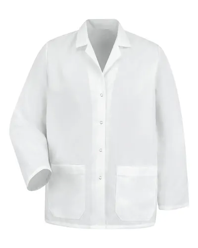 Red Kap KP17 Women's Specialized Lapel Counter Coat — blank jacket, front view