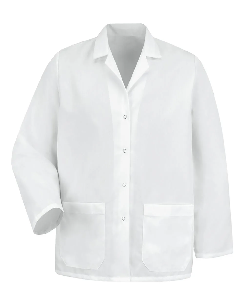 Red Kap KP17 Women's Specialized Lapel Counter Coat — blank jacket, front view