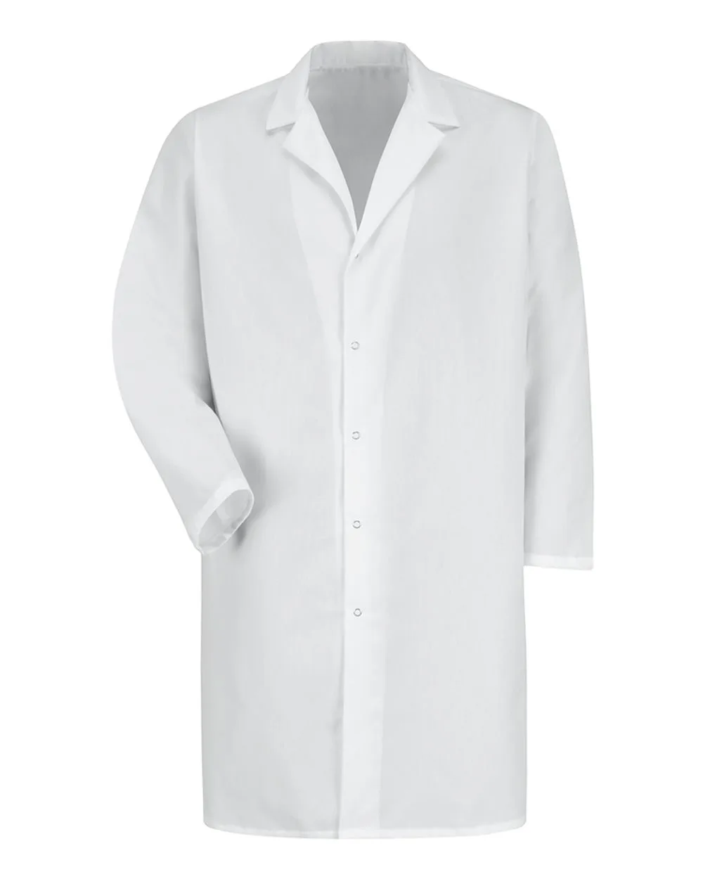 Red Kap KP38 Unisex Lab Coat with Gripper — blank jacket, front view