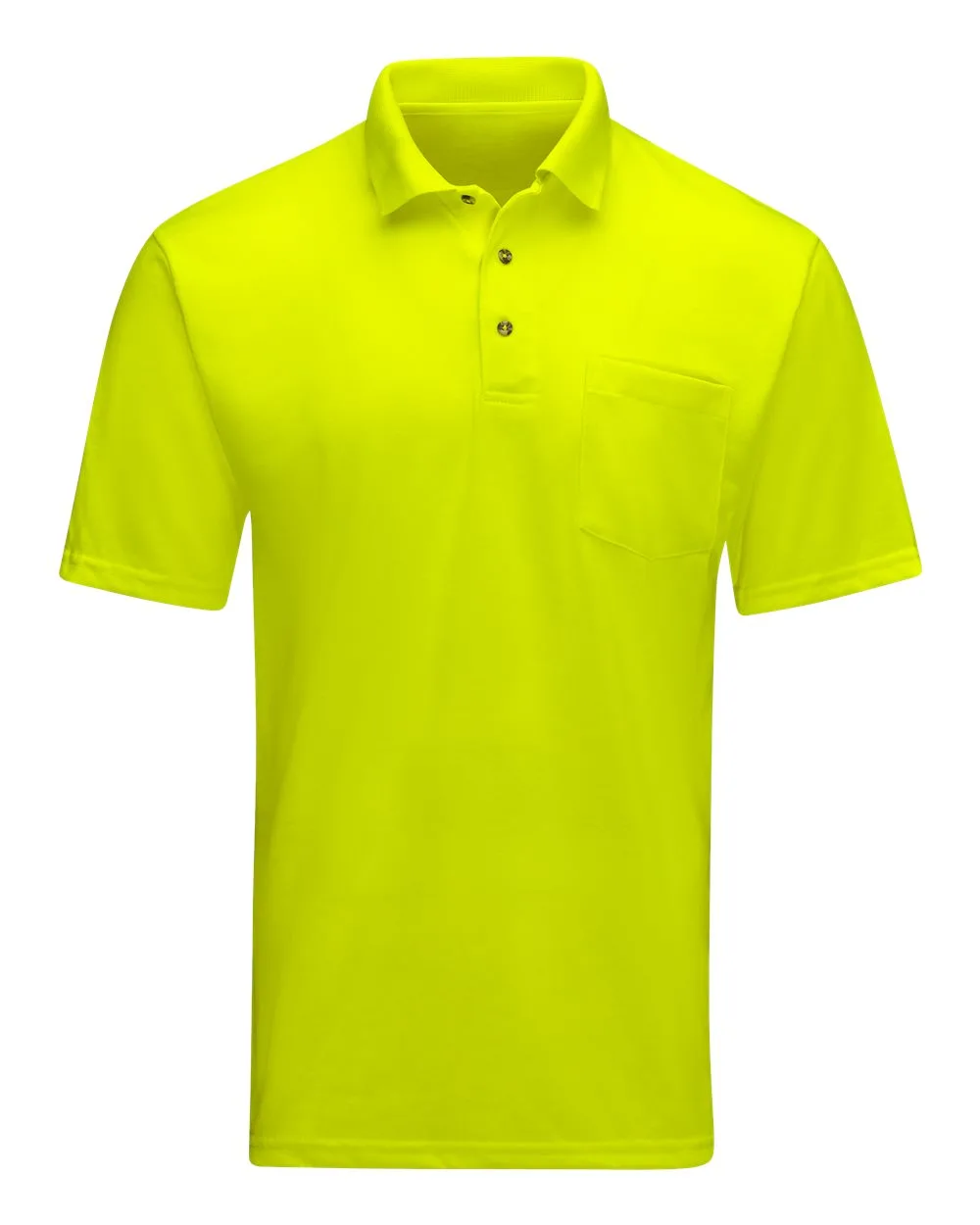 Red Kap SK01 Men's Enhanced Visibility Safety Polo — blank polo, front view