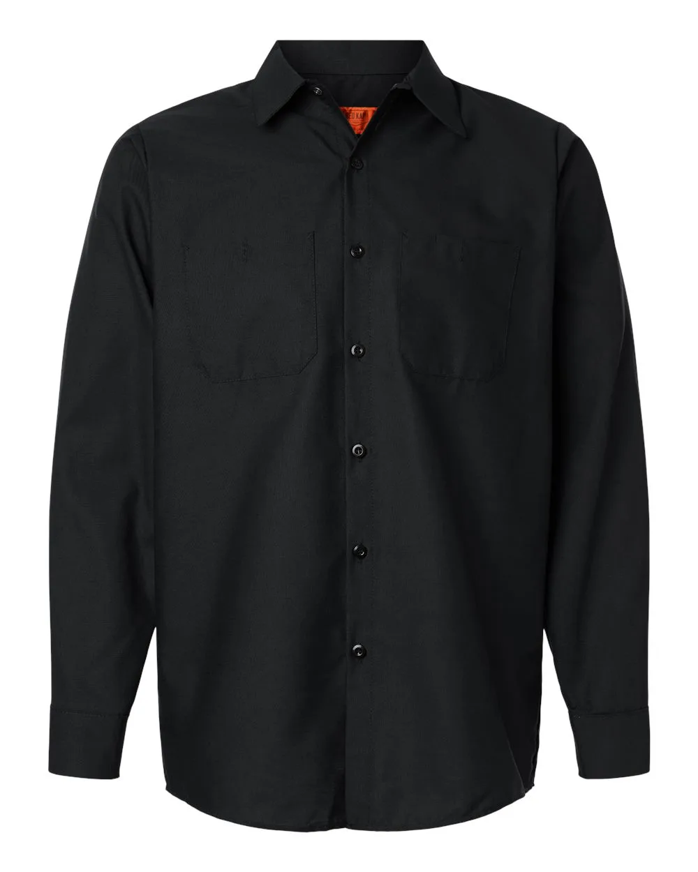 Red Kap SP14 Men's Industrial Long Sleeve Work Shirt — blank garment, front view