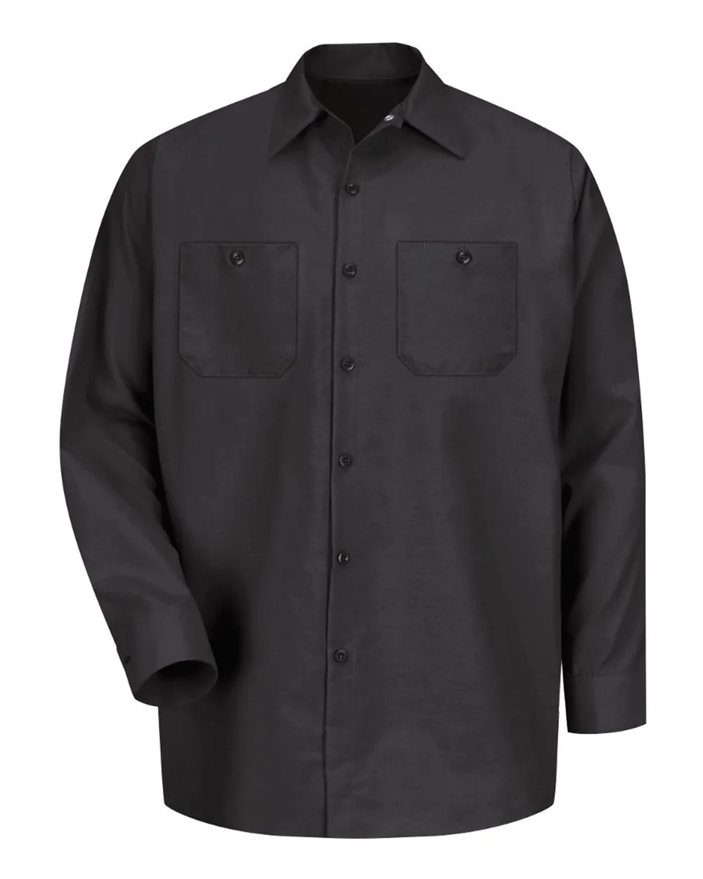Red Kap SP14T Men's Tall Industrial Long Sleeve Work Shirt — blank garment, front view