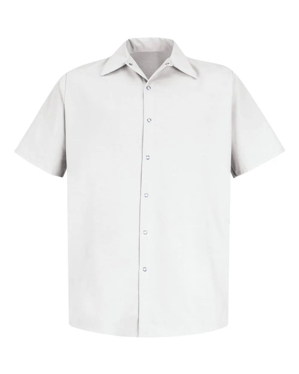 Red Kap SP26T Men's Tall Specialized Short Sleeve Pocketless Work Shirt — blank garment, front view