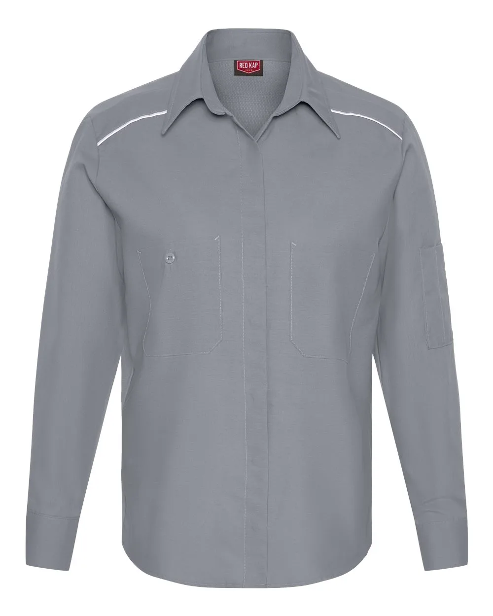 Red Kap SP5A Women's Airflow Long Sleeve Work Shirt — blank garment, front view