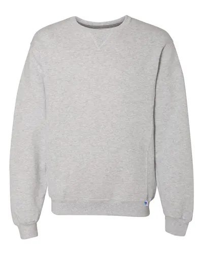 Russell Athletic 698HBM Unisex Dri Power® Crewneck Sweatshirt — blank crewneck sweatshirt, front view