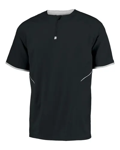 Russell Athletic 872RVM Unisex Dri-Power® Short Sleeve Quarter-Zip Pullover — blank garment, front view