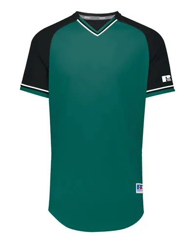 Russell Athletic R01X3M Unisex Classic V-Neck Jersey — blank t-shirt, front view