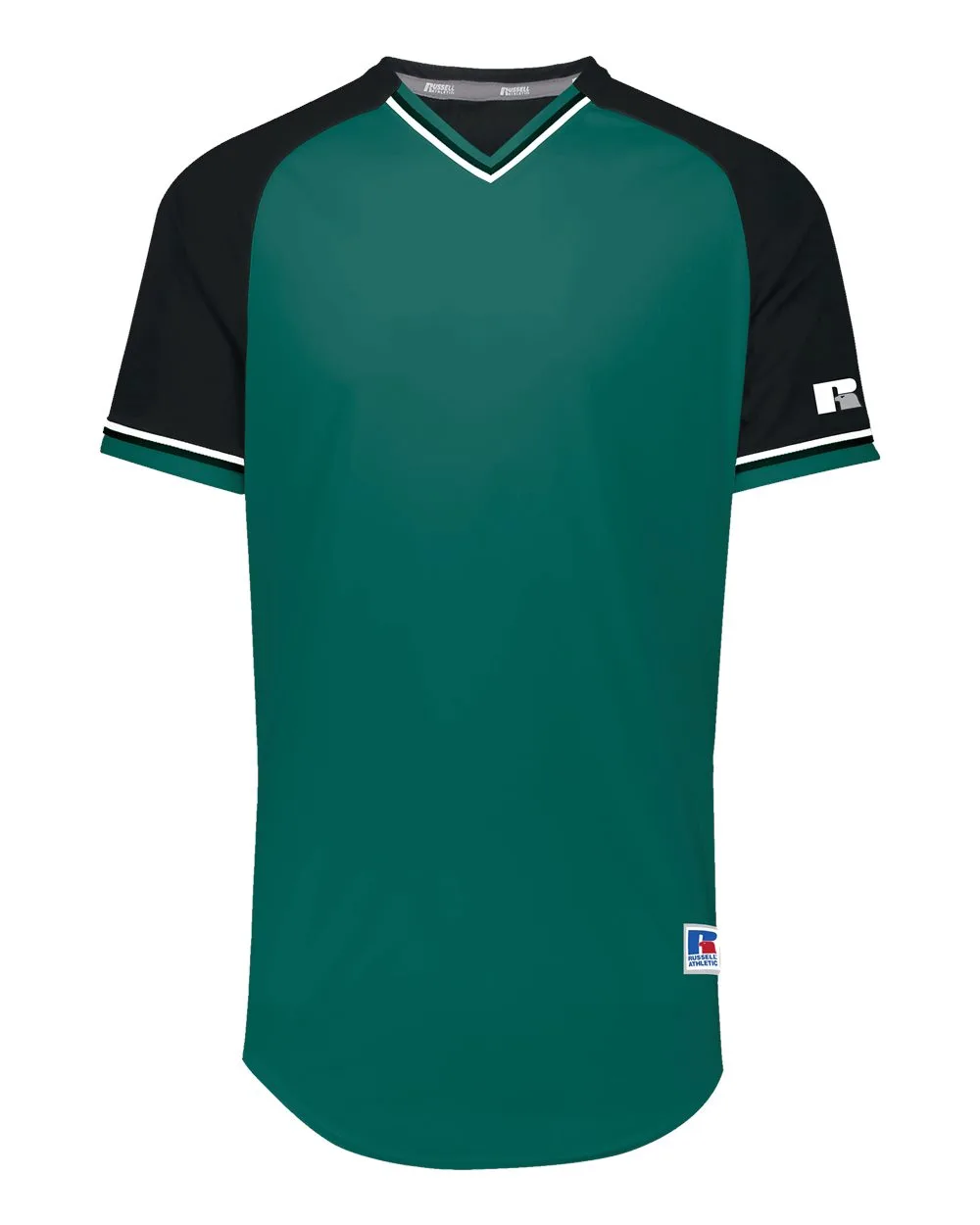 Russell Athletic R01X3M Unisex Classic V-Neck Jersey — blank t-shirt, front view