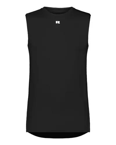 Russell Athletic R22CPM Unisex CoolCore® Compression Tank Top — blank tank top, front view