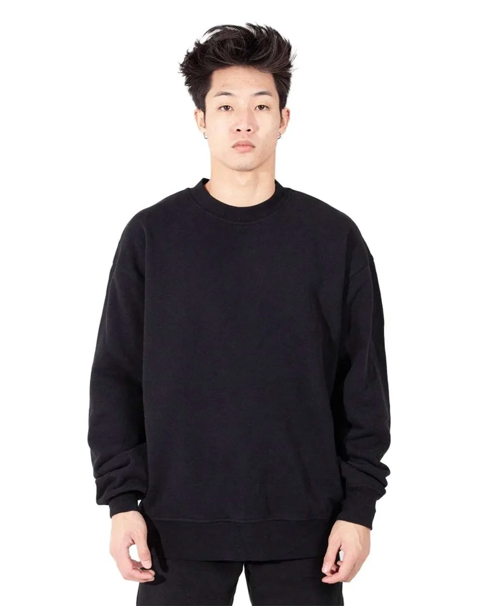 Shaka Wear SHGFC Unisex Los Angeles Garment-Dyed Crewneck Sweatshirt — blank crewneck sweatshirt, front view
