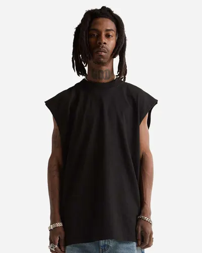 Shaka Wear SHGMT Unisex Garment-Dyed Muscle Tee — blank tank top, front view