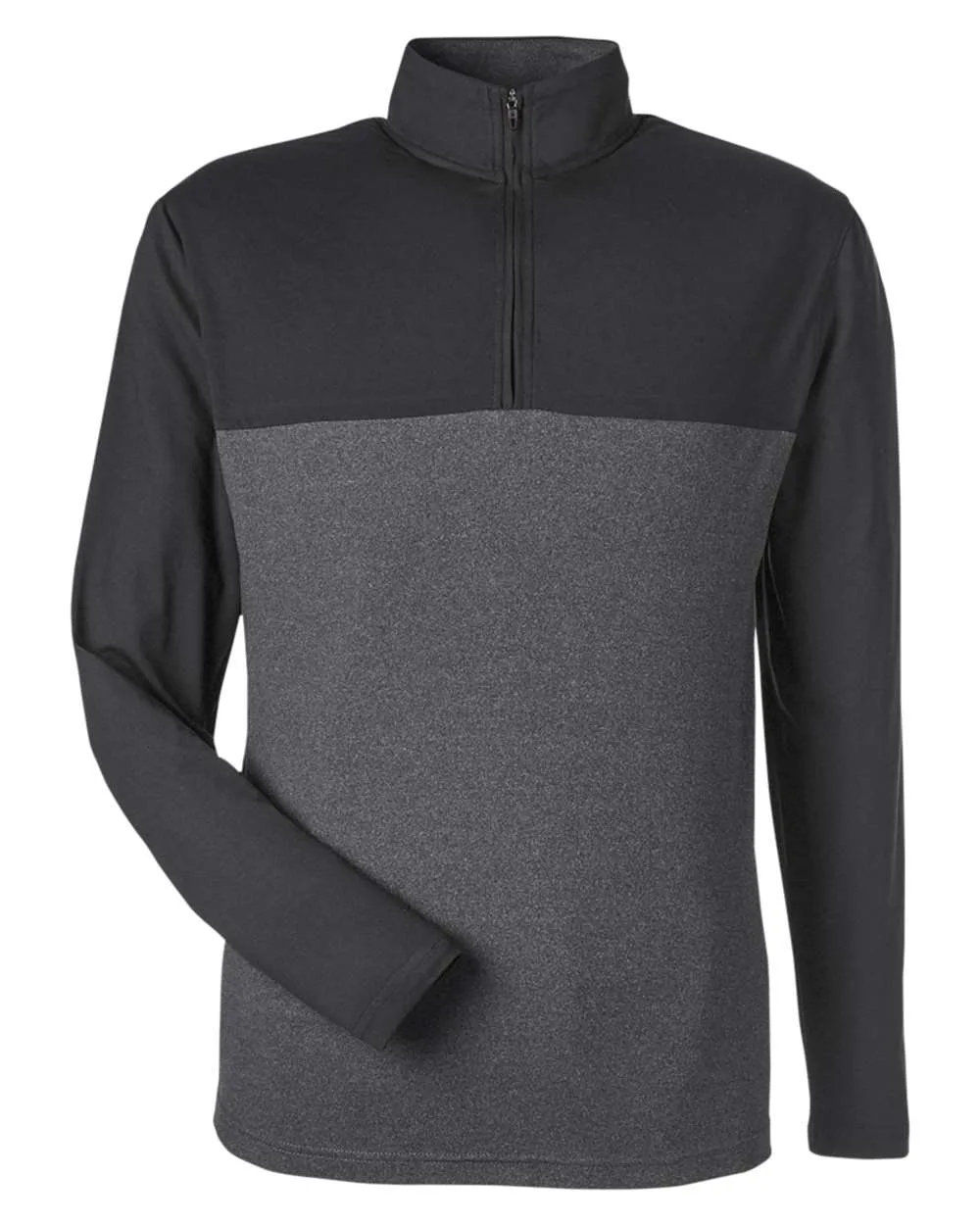Spyder S18024 Men's Spyre Flex Colorblock Quarter-Zip Pullover — blank garment, front view
