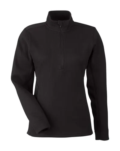 Spyder S18092 Women's Constant Canyon Quarter-Zip Pullover — blank garment, front view