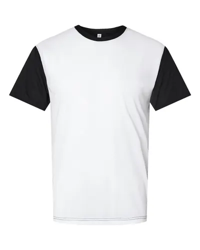 SubliVie 1902 Men's Blackout Polyester Sublimation Tee — blank t-shirt, front view