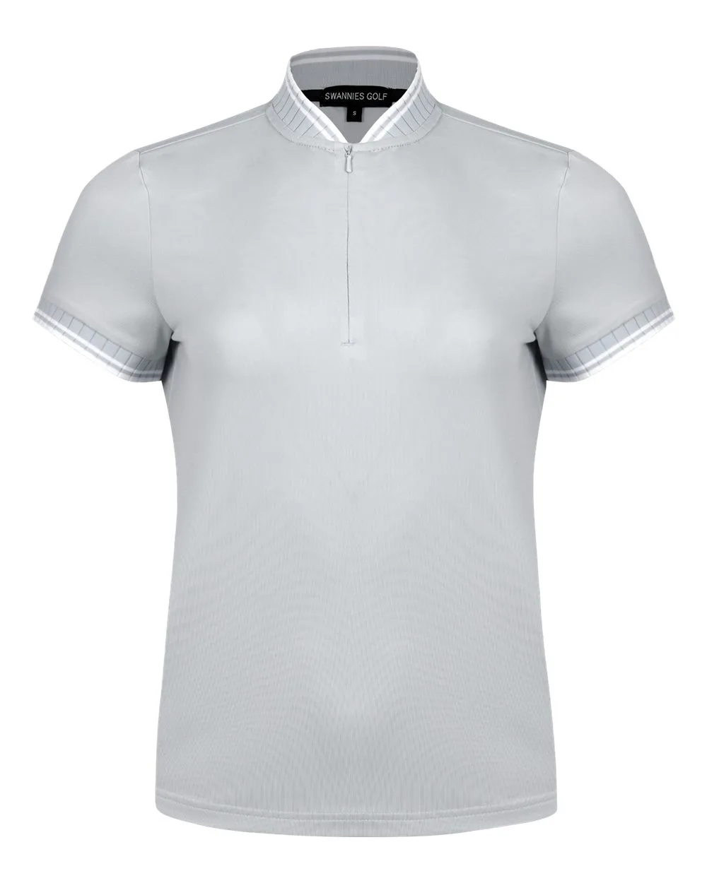 Swannies SW8700L Women's Tara Tipped Polo — blank polo, front view