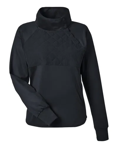 Swannies SWE400L Women's Ellis Snap Neck Pullover — blank garment, front view