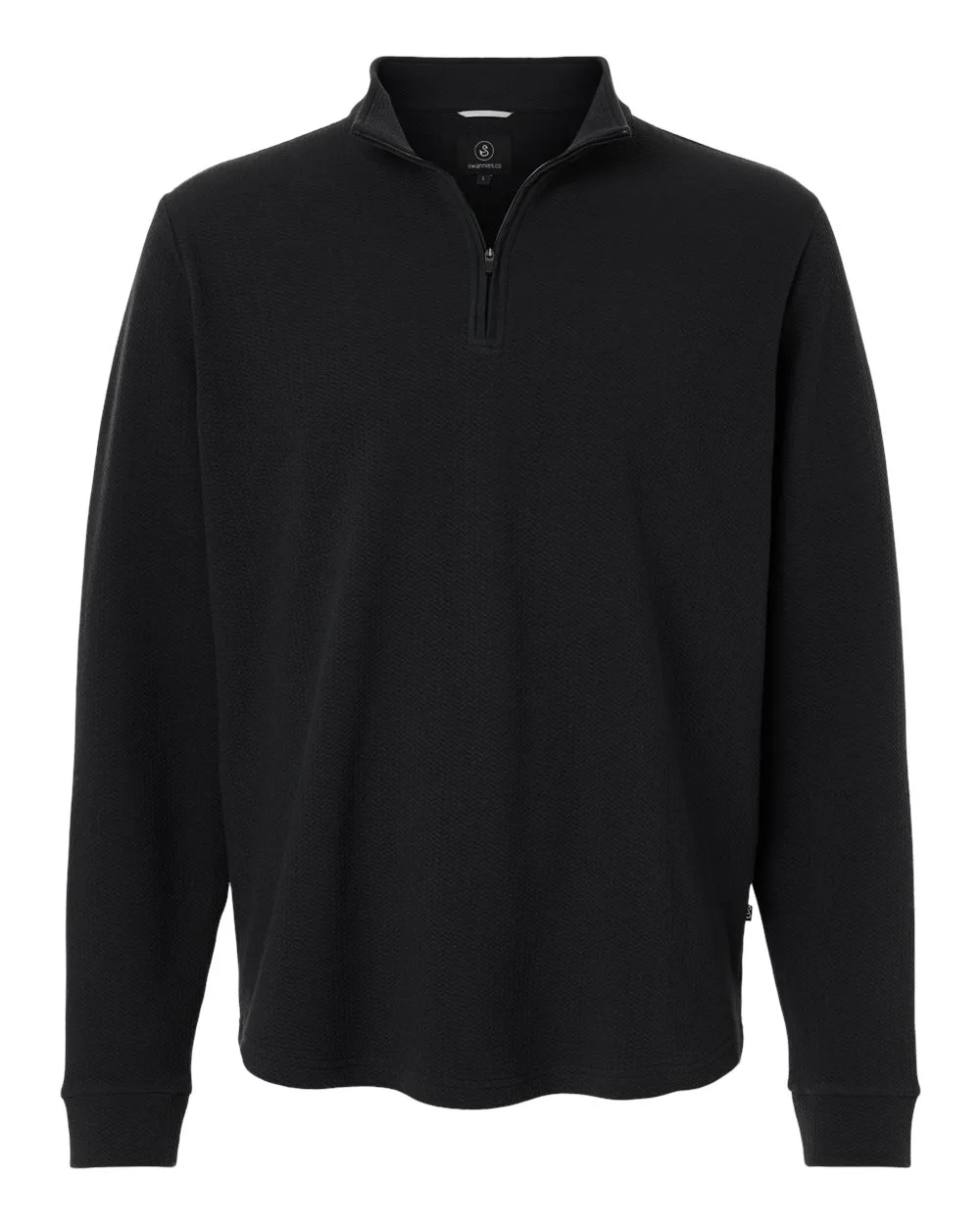 Swannies SWL500 Men's Luke Quarter-Zip Pullover — blank garment, front view