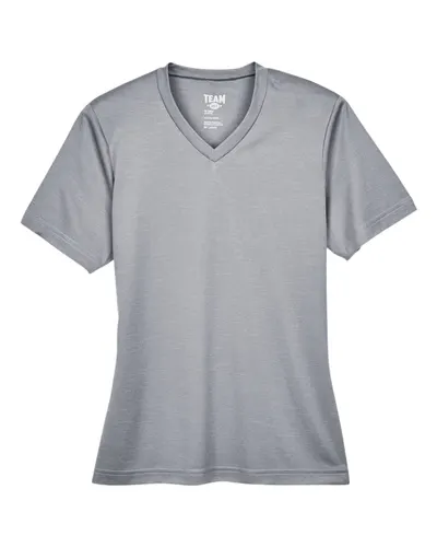 Team 365 TT11HW Women's Sonic Heather Performance T-Shirt — blank t-shirt, front view