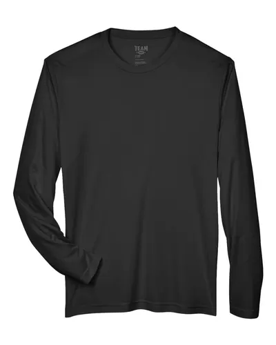 Team 365 TT11L Men's Zone Performance Long Sleeve T-Shirt — blank long sleeve tee, front view