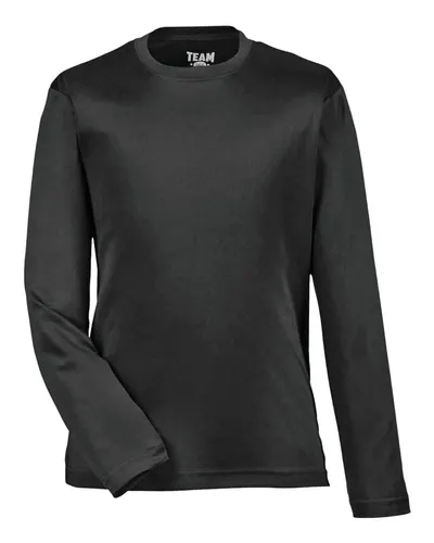 Team 365 TT11YL Youth Zone Performance Long Sleeve T-Shirt — blank long sleeve tee, front view