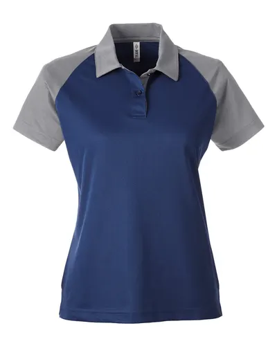 Team 365 TT21CW Women's Command Snag-Protection Colorblock Polo — blank polo, front view