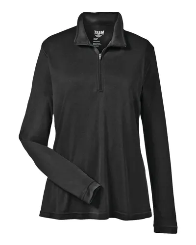 Team 365 TT31W Women's Zone Performance Quarter-Zip Pullover — blank garment, front view