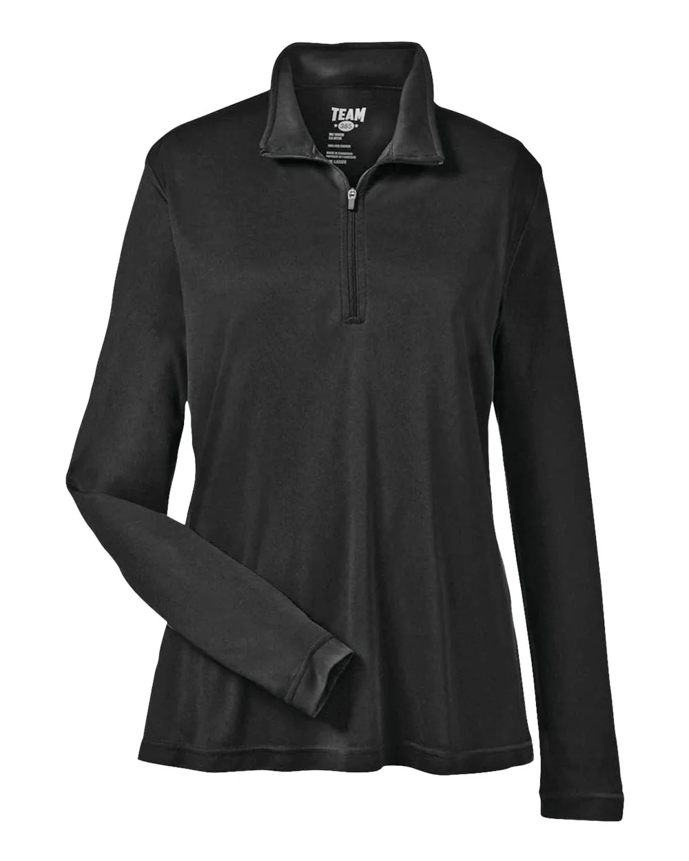 Team 365 TT31W Women's Zone Performance Quarter-Zip Pullover — blank garment, front view